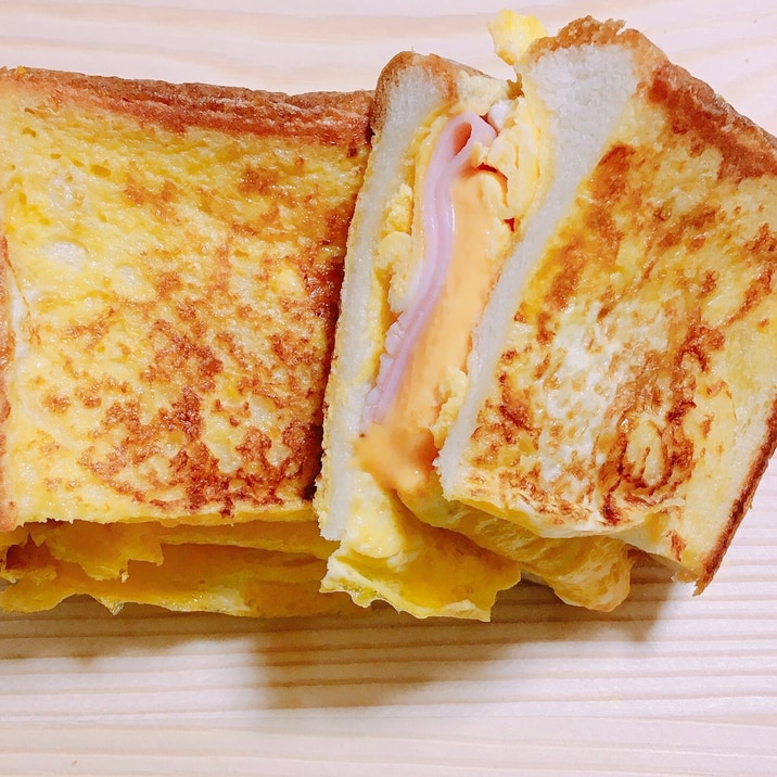 食パンアレンジ フライパンでたまごトースト レシピ 作り方 By Kaohi 楽天レシピ 食パンアレンジ フライパンでたまごトースト レシピ 作り方 By Kaohi 楽天レシピ
